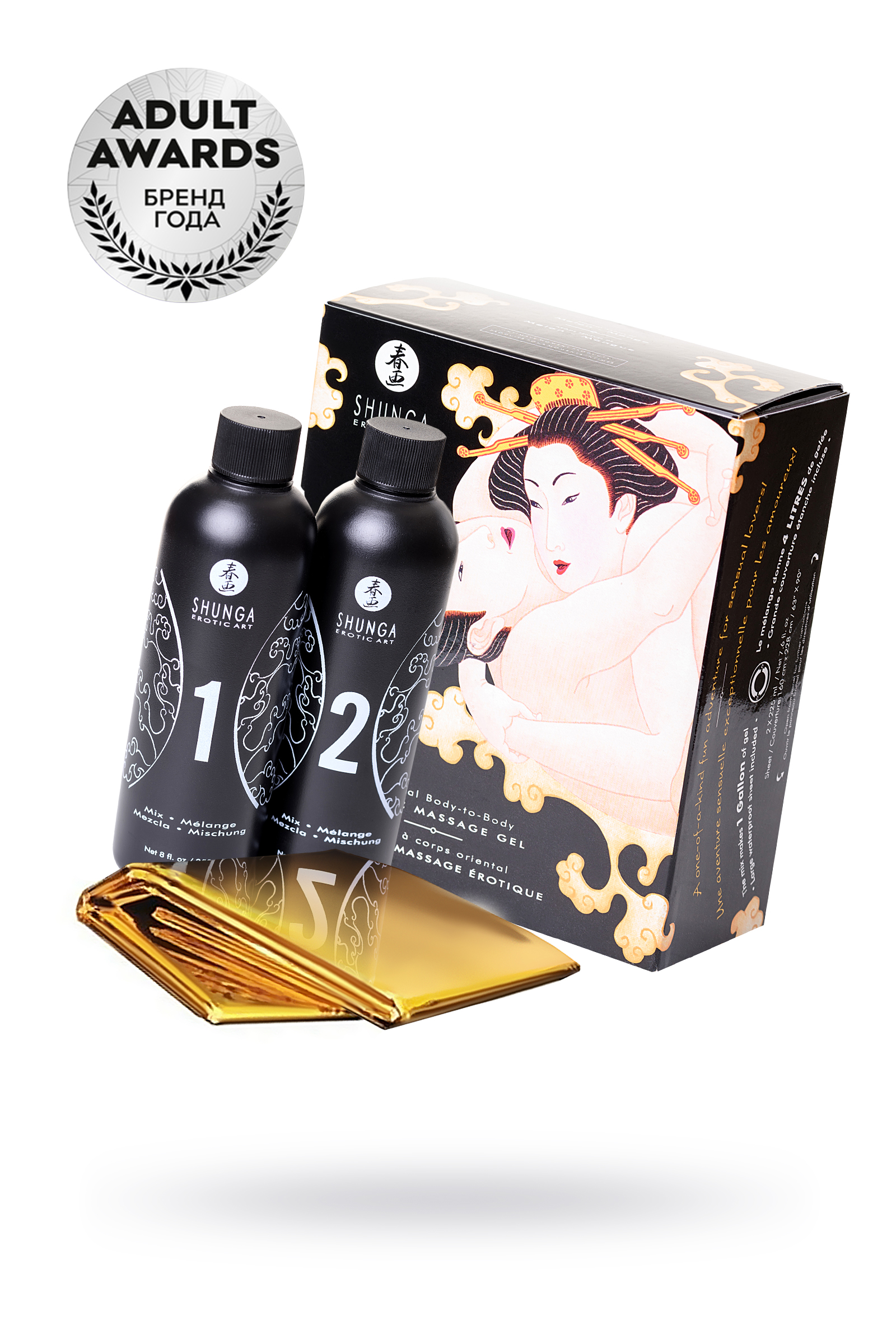 Массажный гель 2 в 1 для скользкого секса  Shunga  /Манго/