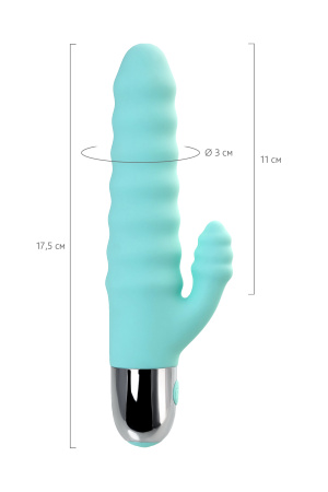 Рельефный вибратор с клиторальной стимуляцией TOYFA Flovetta  Flax