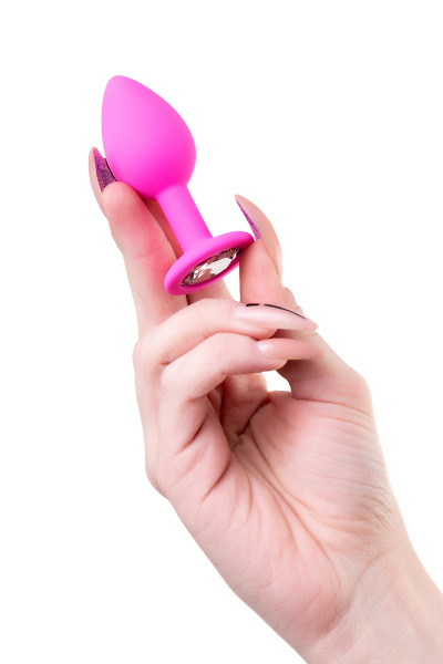 Анальная втулка  TODO BY TOYFA BRILLIANT, силикон, розовая, 7 см, Ø 2 см