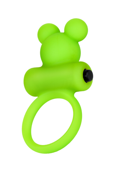 Виброкольцо на пенис  TOYFA A-Toys  CHIO, зеленое, 8,1 см, Ø 3,1 см