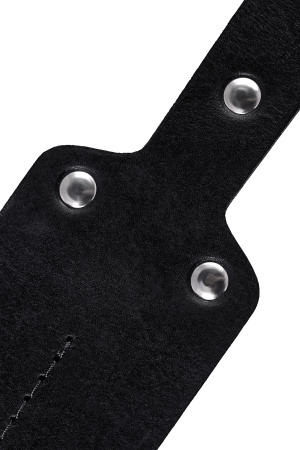 Паддл мягкий Pecado BDSM, натуральная кожа и дерево, черный