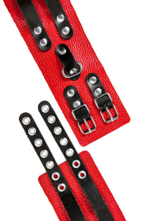 Оковы Pecado BDSM с двумя ремешками с люверсами,мягкие