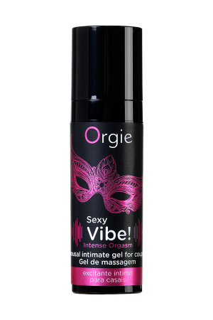 Гель для массажа ORGIE Sexy Vibe Intense Orgasm с покалывающим, разогревающим и охлаждающим эффектом, 15 мл