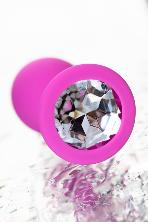 Анальная втулка  TODO BY TOYFA BRILLIANT, силикон, розовая, 7 см, Ø 2 см