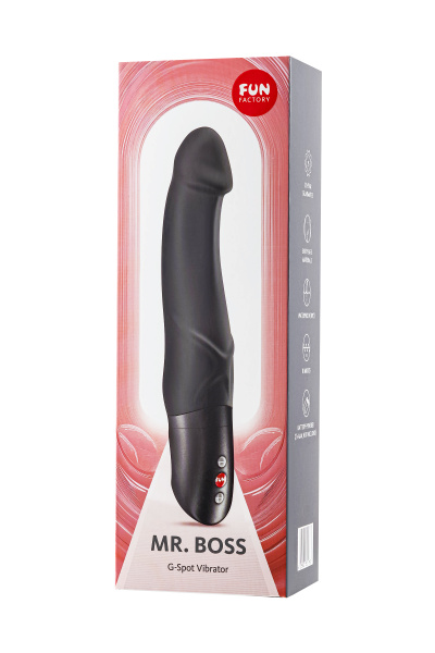 Вибратор для точки G Fun Factory MR. BOSS, силикон, черный, 20,2 см