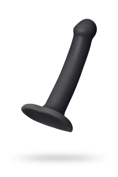 Страпон ремневой нереалистичный на присоске Strap-on-me, S, черный, 17 см, Ø 2,7